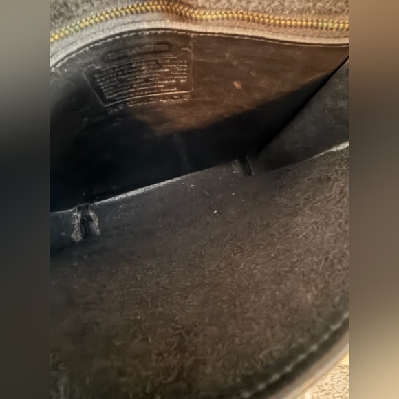 COACH Vintage Station Bag Black Glove Tanned Leather. - Picture 12 of 14